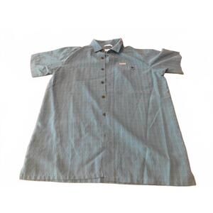 Columbia Short Sleeve Tight Green Check Shirt